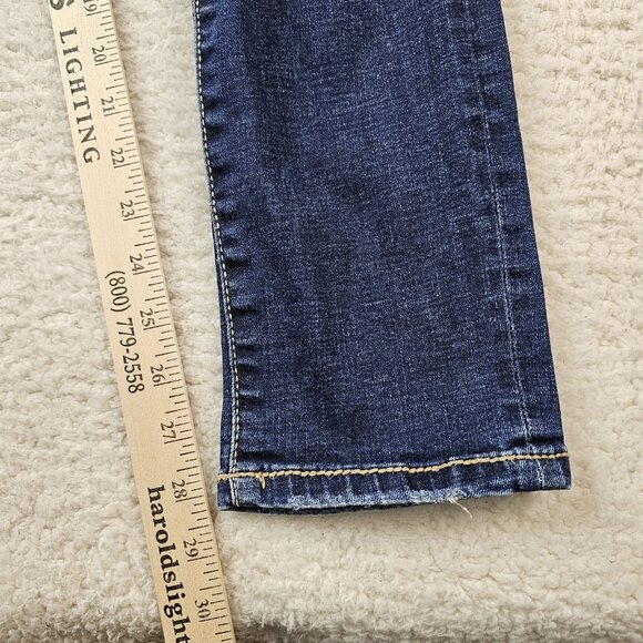 BKE Jeans Womens Gabby 31 Curvy High Rise Ankle Heavy Distressed Thick Stitching - Picture 10 of 16